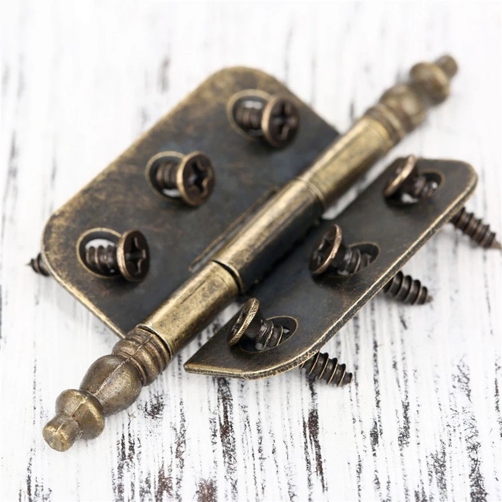 Furniture Hardware Replacement Parts - Hinge Repair Plate Antique Bronze Crown