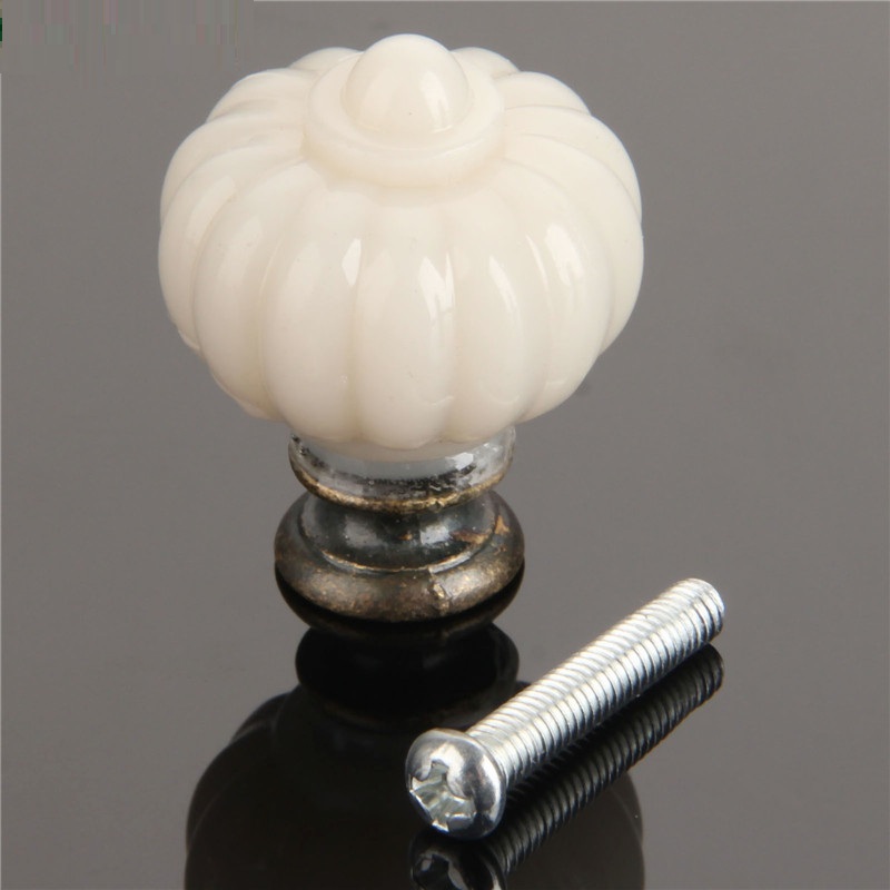 1Pc Acrylic Ivory White Pumpki - Furniture Hardware Supply recension och pris