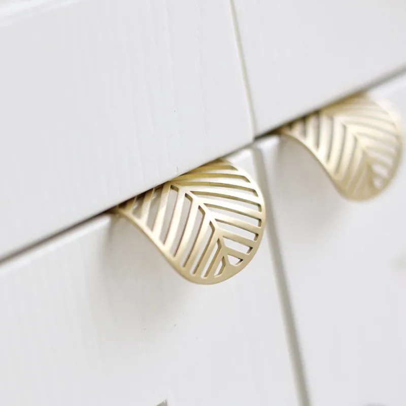2026 New Leaf Shape Brass Draw - Furniture Hardware Wholesale recension och pris