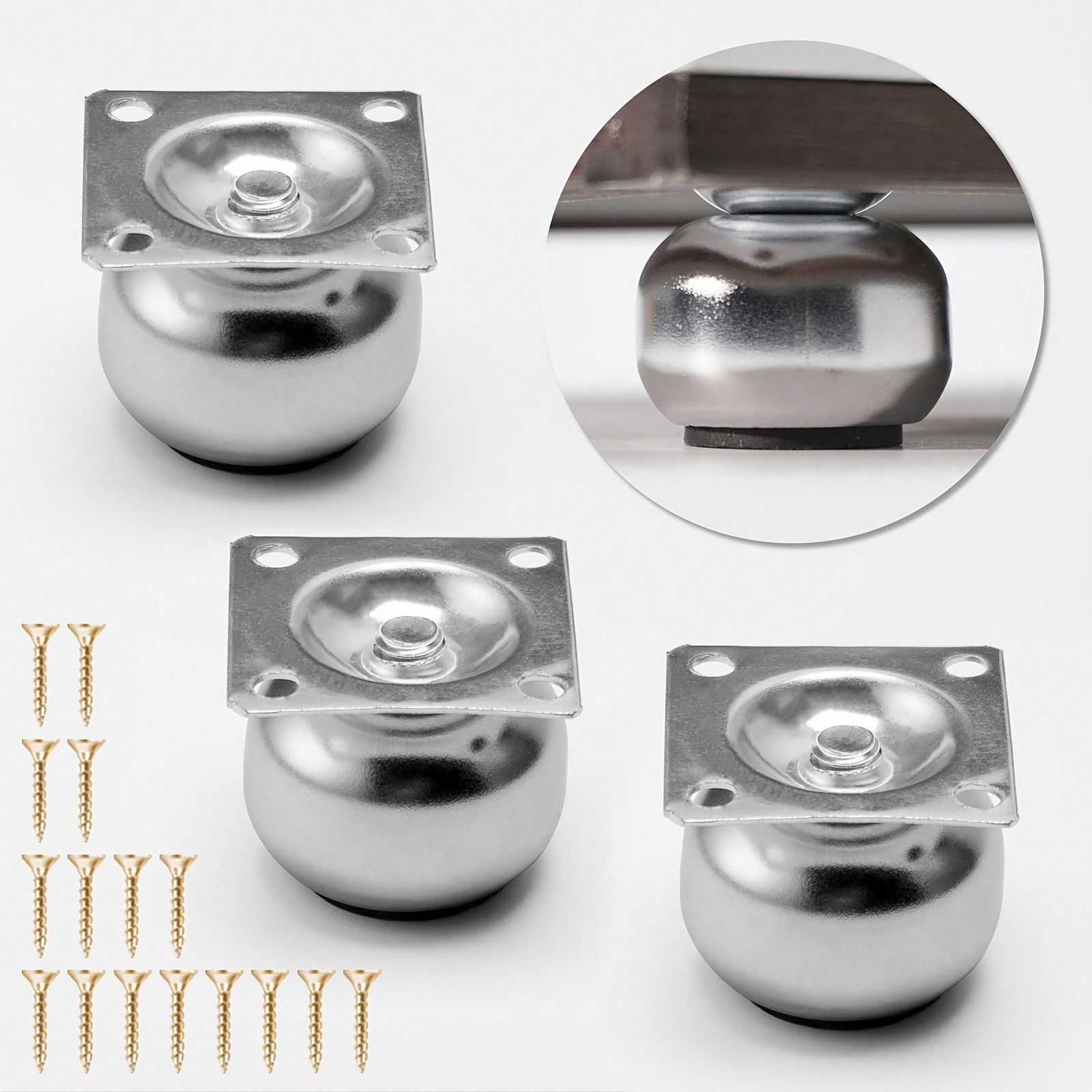 [4 Pieces of Metal Furniture L - Furniture Leg Set recension och pris