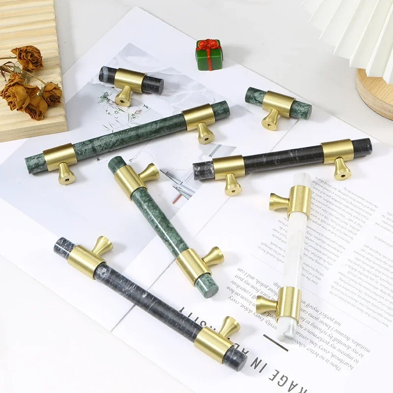 1Pcs Marble Brass Handle Nordi - Furniture And Hardware Supplies recension och pris