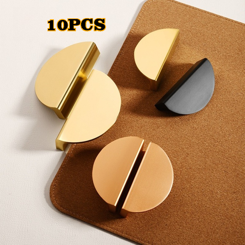 10 PCS Simple Semicircle Black - Furniture Hardware Wholesale recension och pris