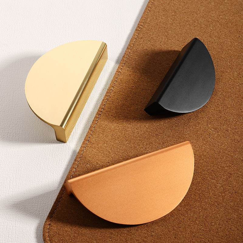 10 PCS Simple Semicircle Black - Furniture Hardware Wholesale recension och pris